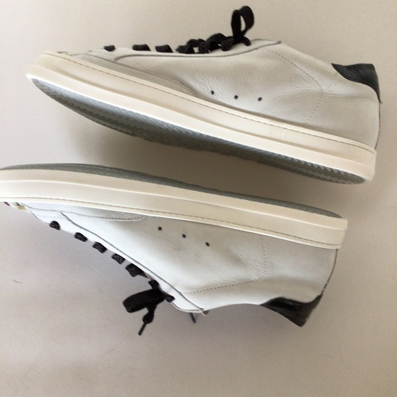 P448 JOHN WHITE LEATHER LOW PROFILE SNEAKERS NWOT SIZE 40 - Picture 9 of 15